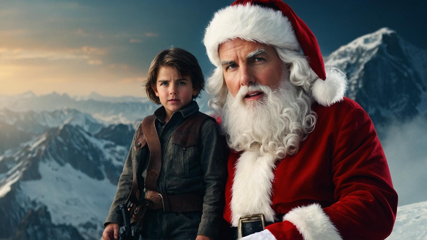 Santa Claus with Tom Cruise